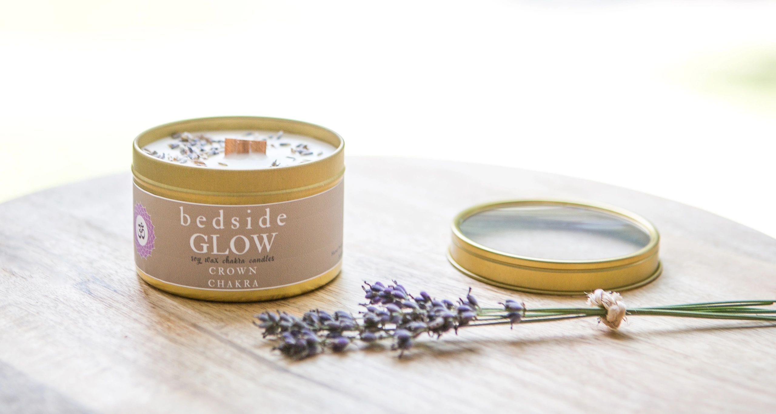 Bedside Glow Chakra Candles, Candles, Soy Wax Candles, Travel tin Candles